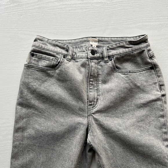 La Vie Rebecca Taylor INES Jeans Womens 28 Gray Mist Straight Ankle Length - Picture 3 of 14